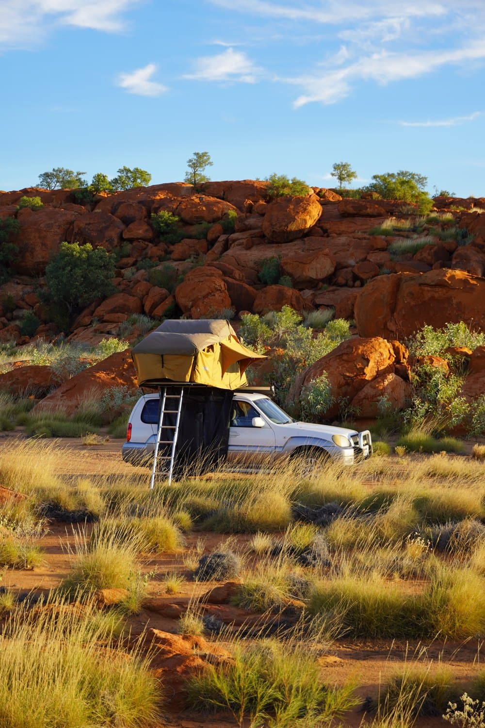 Work and Travel camper van in Australian outback